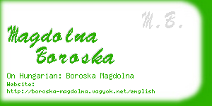 magdolna boroska business card